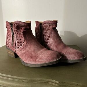 Distressed ankle boots